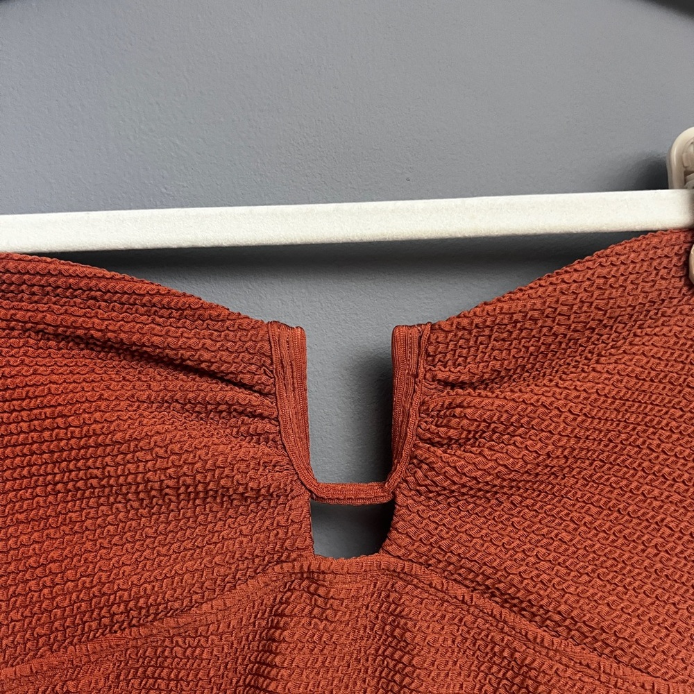 Rust Textured One-Piece Swimsuit - Picture 3 of 6